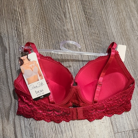 Set of 2 Navy & Red Lace Bras Size 34B - Picture 5 of 7